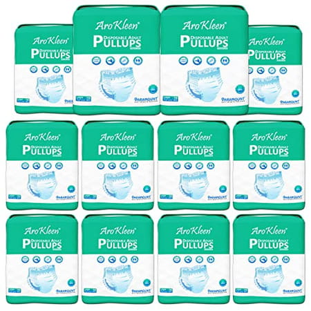 Arokleen Adult Diaper Pull-Ups Large (Waist Size: 75 Cm-140 Cm) 10 Pcs Per Packet Pack Of 12